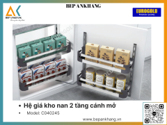 Hệ giá kho nan 2 tầng cánh mở Eurogold C040245 - 450mm - Thép mạ crom